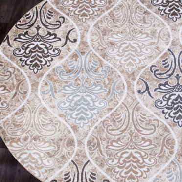 Ковер d310 - CREAM-BROWN - Круг - коллекция VALENCIA DELUXE