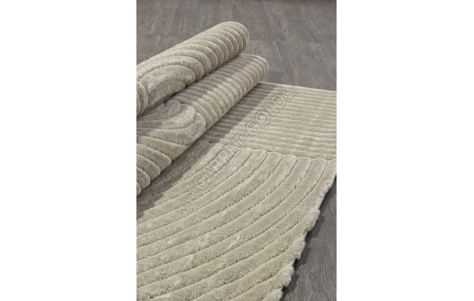 Ковер D801AP - BEIGE / BEIGE - Прямоугольник - коллекция JUNO