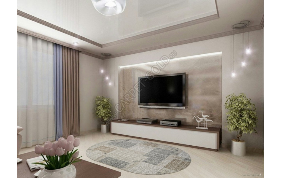 Ковер F387 - BEIGE - Овал - коллекция CUBA